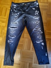 NEUE megaschicke Jeansleggings, used, Gr. 50, 3XL, hochelastisch, schwarzblau