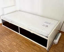 IKEA Flaxa Bett 90x200 cm mit Schubladen, Lattenrost&Matratze (gebr.)– Abholung