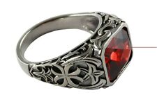 TEMPELRITTER KREUZ LILIEN RING KNIGHT ELFEN SIEGELRING ECHT 925 SILBER / 569