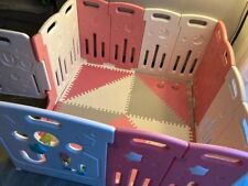 Venture All Star Duo Laufstall Rosa mit Spielmatten 114x114x63 cm