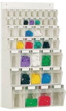 LOCKWEILER Klarsichtmagazin 960x600x185mm 18xA, 12xB, 10xC, 4xD Kunststoff weiß