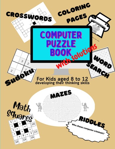 Computer puzzle book for - computer, kids