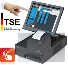 TSE KASSE GASTRO RESTAURANT IBM 15" 38cm INFRAROT TOUCHSCREEN DRUCKER KA01