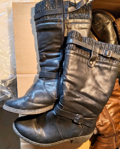 Damen stiefel schwarz - schwarz,