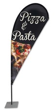 Pizza pasta beachflag - &,