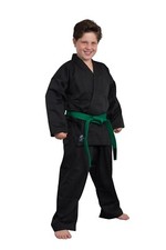 TEKKA BUDO Karateanzug Basix schwarz 7.5 oz Karate Gi Set (Jacke Hose Gürtel)