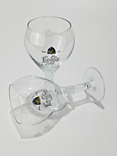 Leffe Bier Glas 25cl  Relief Pokal Design-Stiel Gläser Tulpe Abtei 2er Set