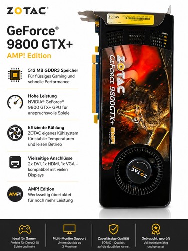 Zotac geforce 9800gtx amp - zotac,