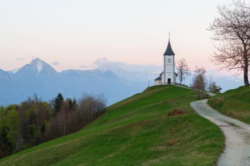 Wandbild jamnik kirche auf - wandbild:, jamnik-kirche
