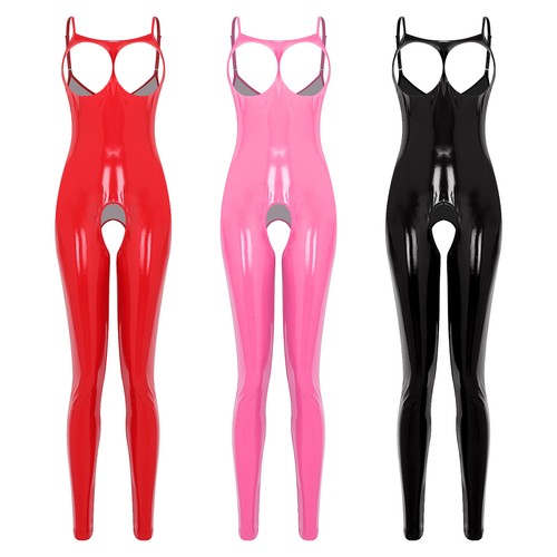Frauen lackleder body wetlook - lackleder,