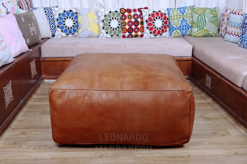 Pouffe leder marokkanischer - pouffe,