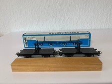 F1) Märklin H0 4665 Langholzwagen Drehschemelwagen mit Holz beladen - Bauj. 1980
