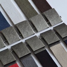 Stoffgürtel 100-150 cm Canvas Belt Jeans Gürtel schiebe schnalle 4 cm breit KMAK