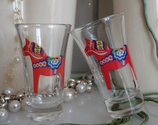 Likörgläser Dalarnapferd