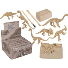 Dinosaurier Skelett Ausgrabungsset mit Meißel und Pinsel (zufällige Variante)