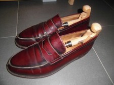 HANDMACHER Herren Lederschuh Holzgenagelt Größe: 42 UK: 8 Penny, Loafer, Derby