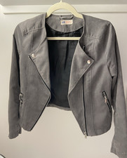 🖤 H&M Bikerjacke Grau Gr