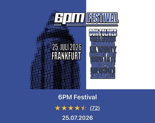 6pm festival ticket stück - ticket,,