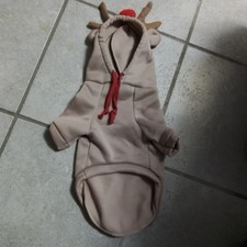 Hunde Bekleidung Weihnachten Renntier Elch Gr. S Neu Mit Kapuze