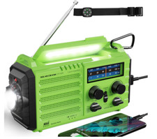 AM/FM/SW Baustellenradio Kurbelradio, 5-Wege Wetter Solar Radio,Dynamo