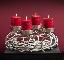 ❀ Adventleuchter Silbern