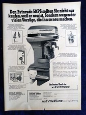 Evinrude Außenborder, Außenbordmotor,  50 PS, originale Werbung aus 1971