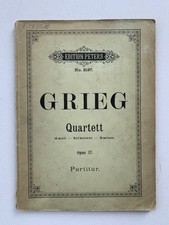 Noten. Grieg. Quartett. G