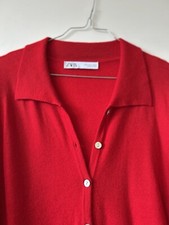 ZARA Pullover- Body , XS, Rot, 100 % Wolle, NEU