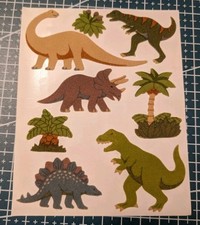 90er Fuzzy Stoff Dinosaurier Sandylion Vintage Aufkleber Stickeralbum Maxi alt