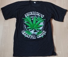 T-Shirt Americas Most Wanted Cannabis Marijuana Schwarz Größe XL Neu 