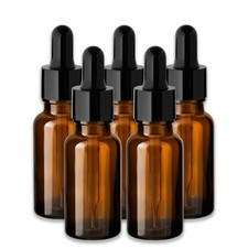 5x Braune Glasflasche 20 ml