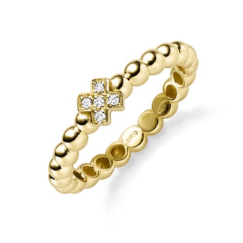Ring kugelring aus 585 - kugelring, gold
