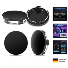 4er Satz schwarze Radnabenkappen aus ABS für VW Audi 60mm