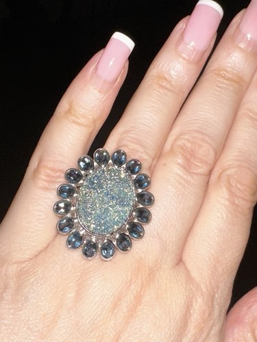 Sima blue drusy - blue,