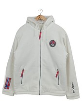 NEBULUS Damen Outdoorjacke Gr. 40/L Weiß Kapuze Reißverschluss Sportlich