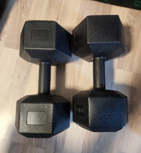 Hex kurzhantel kg set - 10,