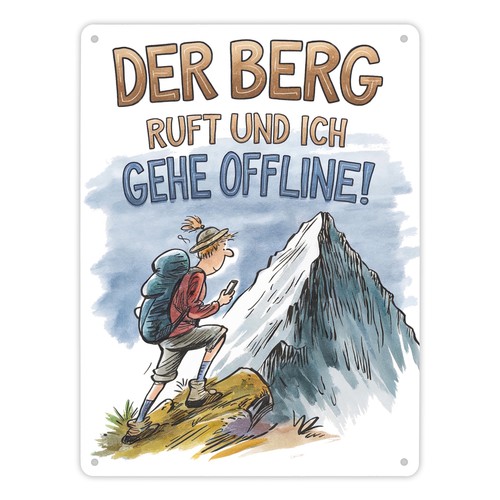 Der berg ruft metallschild - ruft,