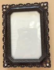 Bilderrahmen Metall - Bronzeton mit Strass - verspielt - vintage Look  