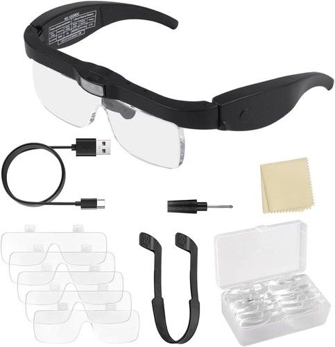 Led lupenbrille mit licht - led,