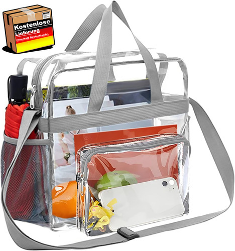 Transparente tragetasche pvc - transparente,