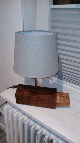 Tischlampe altholz runder - altholz,