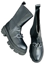 MEGA  SALE  50 € CATWALK PLATEAU BOOTS STIEFEL SCHWARZ NEU 41 Deko Schleife