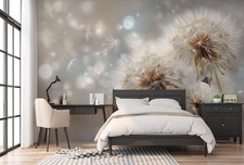 Fototapete Pusteblumen Beige Natur VLIES TAPETE XXL + KLEISTER 577