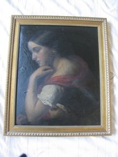 Frauen Portrait   Ölgemälde um 1900 Italien ?  (E 333)