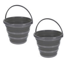 2x Wasser Eimer 5 L Faltbar