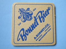 Bier Untersetzer ~ Motorhauben Brauerei Mälzerei (Konigsbacher Koblenz)