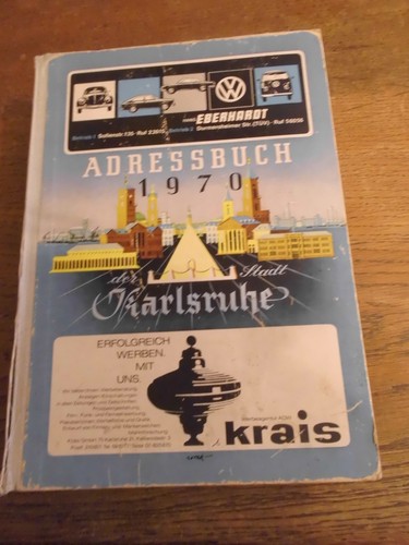 Adressbuch der stadt karlsruhe - adressbuch,