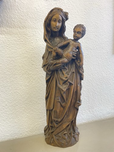 Neo gotik heiligenfigur holz - heiligenfigur,