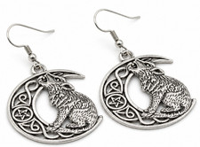Halbmond wolf ohrringe - halbmond,