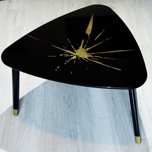 Couchtisch schwarz gold - couchtisch, schwarz-gold